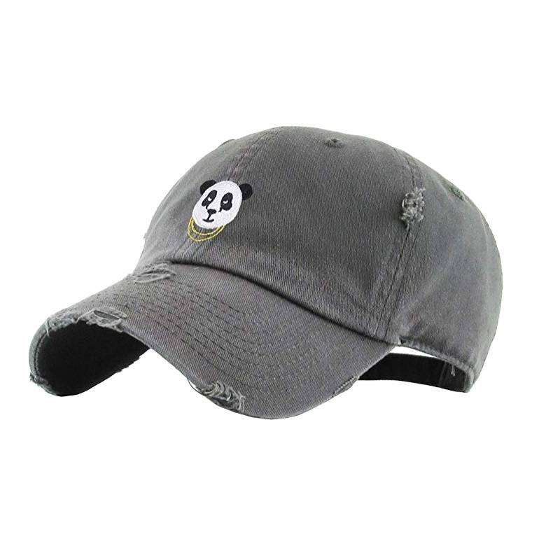 Wholesale hats caps unstructured hole baseball hat baseball cap with washed ripped